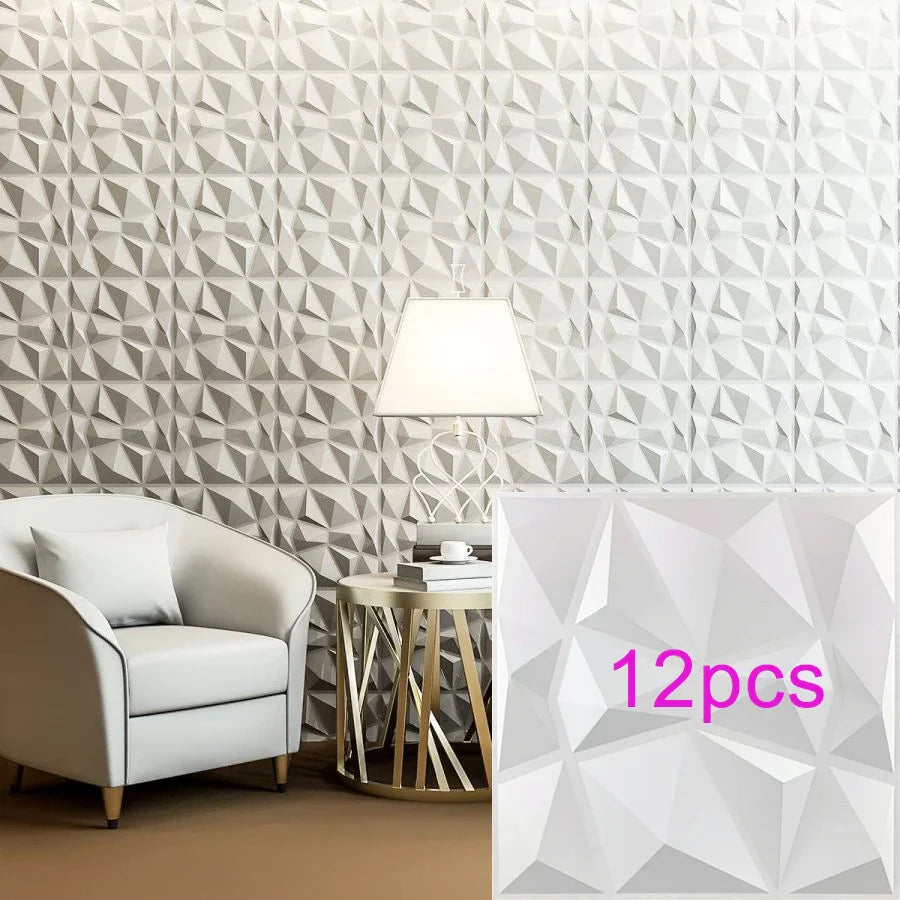 KUUJOJO 3D Textured Wall Panels – Indoor Wall Decoration for Living Room, Bedroom, Hotel, Office, Tape