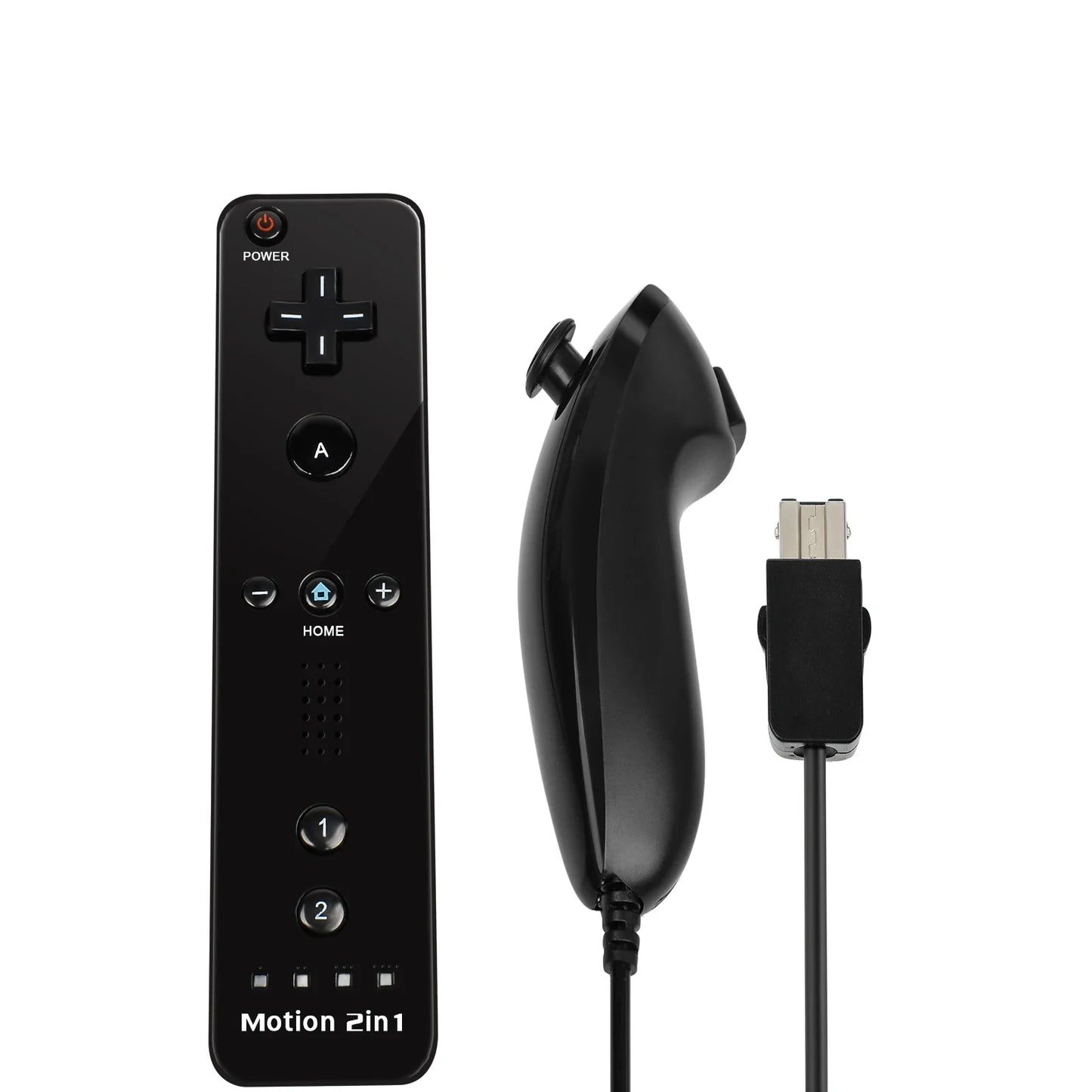 2-in-1 Nintendo Wii Controller Set | Wireless Remote Gamepad with Motion Plus Joystick & Silicone Case