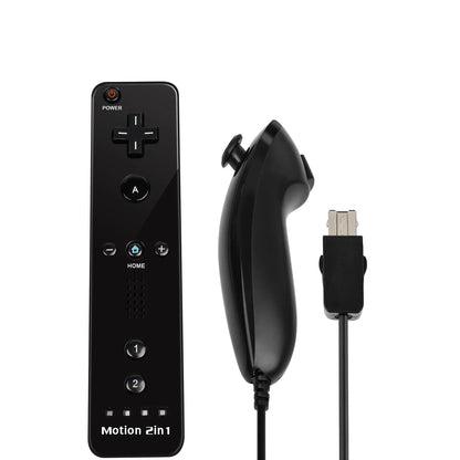 2-in-1 Nintendo Wii Controller Set — Wireless Motion Plus Gamepad with Silicone Case