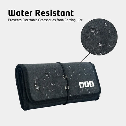 Electronic Organizer Cord Pouch - Travel Cable Charger Bag for USB Cables, Phone Accessories, and Tech Storage