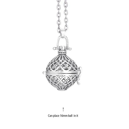 Vintage Mexico Angel Ball Chime Necklace – Antique Locket Aromatherapy Essential Oil Diffuser
