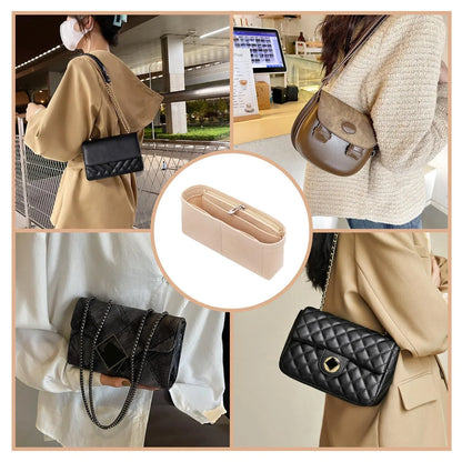 Felt Bag Insert Organizer — Purse & Handbag Organizer for Longchamp Mini Shoulder Bag