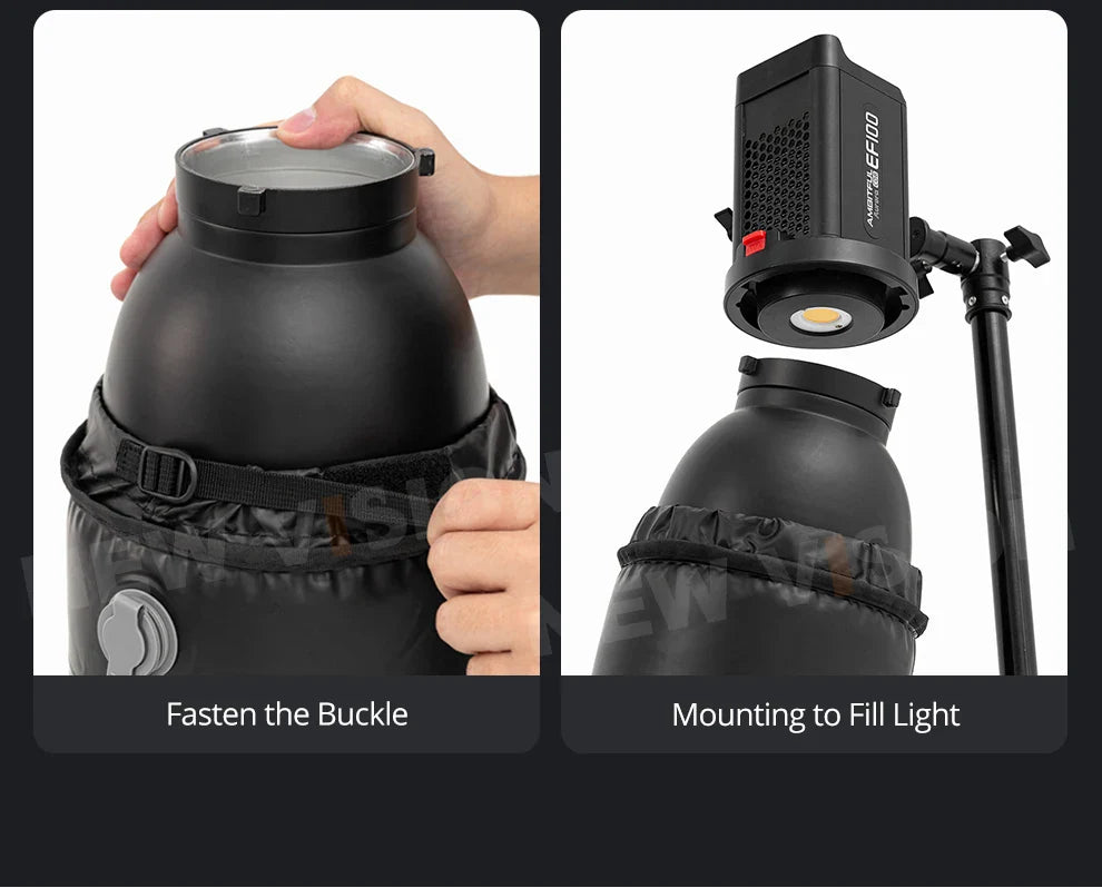 Flynoodle Air Tube Inflatable Softbox - Video Light Diffuser for Aputure, Nanlite, Godox, ZHIYUN & COLBOR