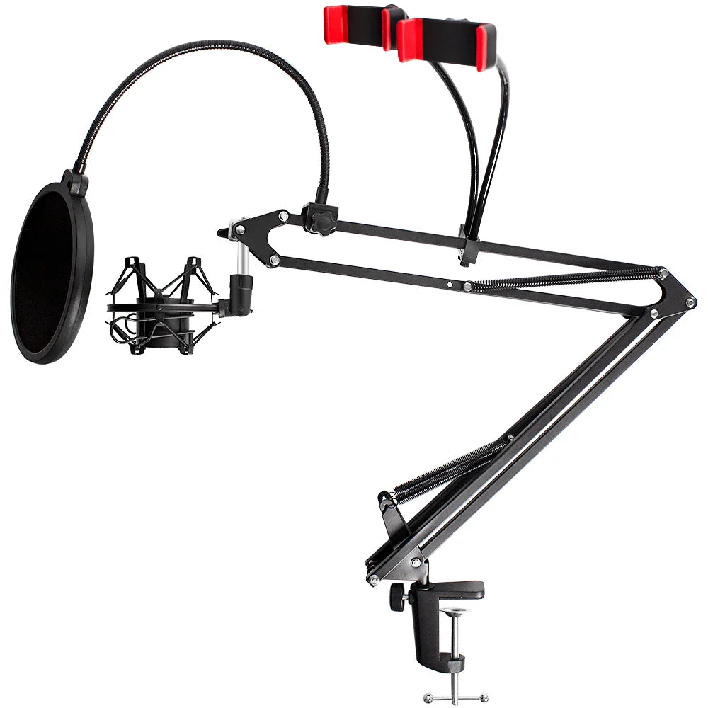 Professional Scissor Arm Stand for BM800 Microphone – Universal Shock Mount with Spider Cantilever Bracket and Mic Holder