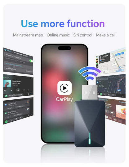 NEW Mini 2 in 1 Wireless CarPlay & Android Auto Adapter – Smart Bluetooth WiFi Dongle, Fast Connect, Plug & Play