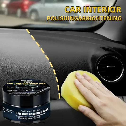 Crystal Clear Car Plastic Repair Agent – Interior & Panel Renewal Wax, Car Polishing & Protective Coating Wax
