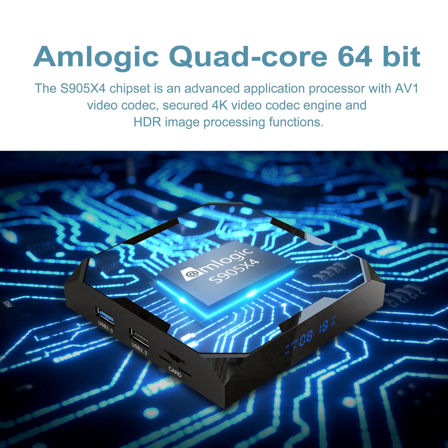 X96 Max Plus Ultra TV Box — Android 11 Amlogic S905X4 4GB RAM 32GB Storage, 8K AV1 WiFi Bluetooth Media Player
