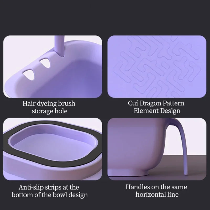 4-Piece Professional Hair Dyeing Set – Tinting Bowls with Brushes, Large Capacity Reusable DIY Hair Styling Tools