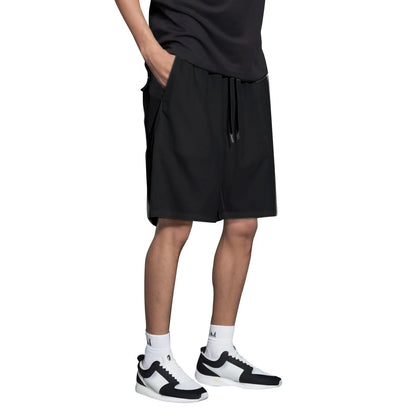 Men's Ice Silk Cargo Shorts – Thin, Loose-Fit Basketball & Sports Shorts (Big Size, Five-Point)