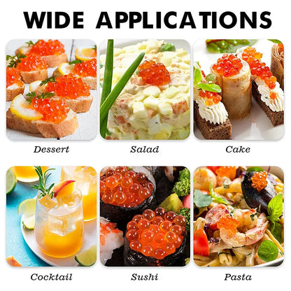 Caviar Maker Box – 96-Hole Spherification Dropper Molecular Gastronomy Kit with Spoon, Syringe, and Roe Sauce Dispenser