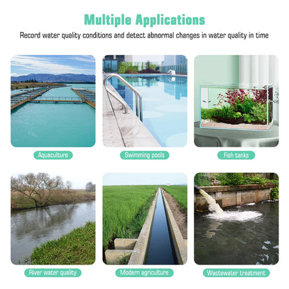 Tuya ZigBee 7 in 1 Chlorine Meter – PH, ORP, TDS, Salinity, Temp, and CL Test for Swimming Pool Water