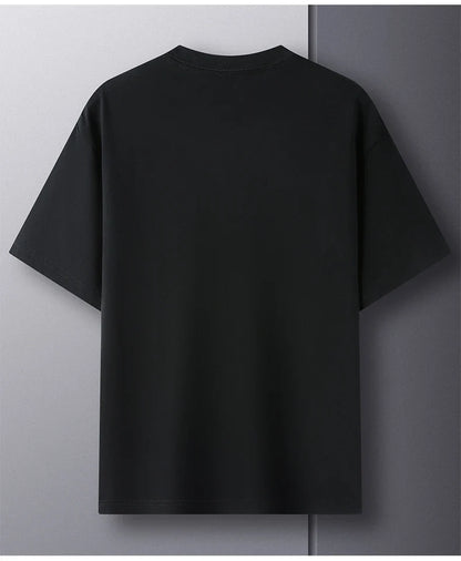 100% Pure Cotton Men’s Summer T-Shirt – High-End Short Sleeve Round Neck Breathable Fashion Top