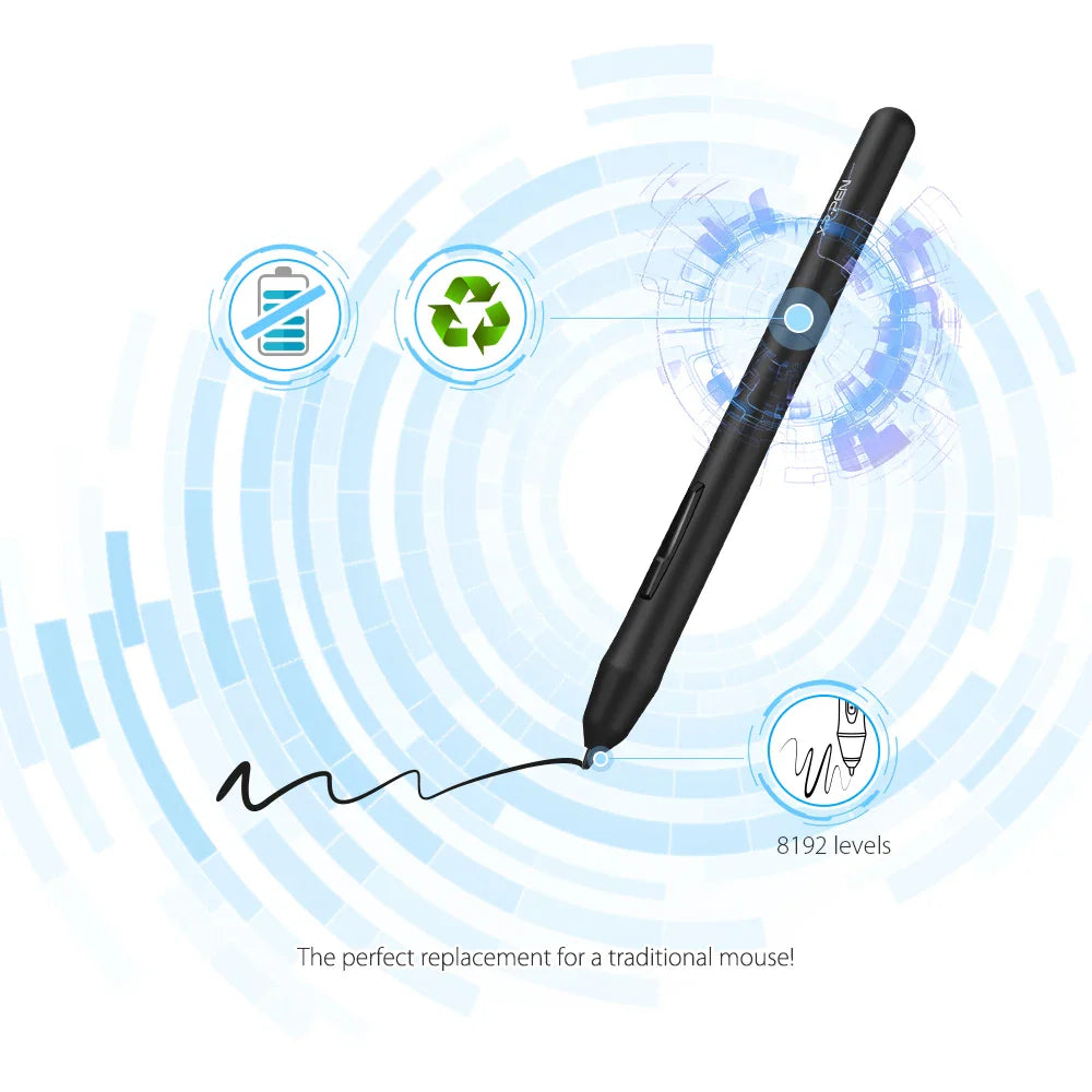 XPPen Star G640 6.5×4 Inch Graphic Drawing Tablet – Battery-Free with 8192 Levels Pressure & 266 RPS for Windows, Mac, Chromebook & OSU Gaming