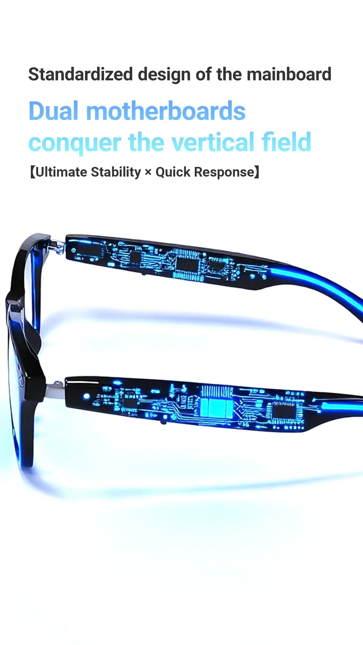 Smart Glasses with AI Translation – Supports 100+ Languages, Bluetooth TWS, Calls, Music, Noise Reduction & Light Control for Men & Women