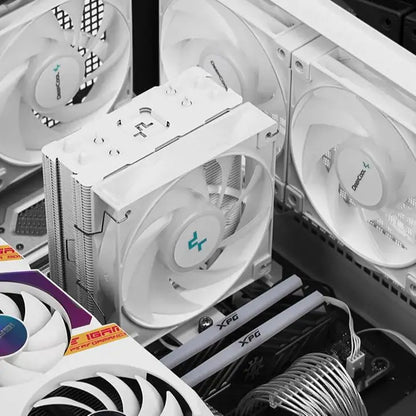 DEEPCOOL AG400 CPU Air Cooler — 4 Heat Pipe ARGB PWM Radiator, 220W TDP for Intel LGA1700/1200/115X/1151/1155 & AMD AM4/AM5