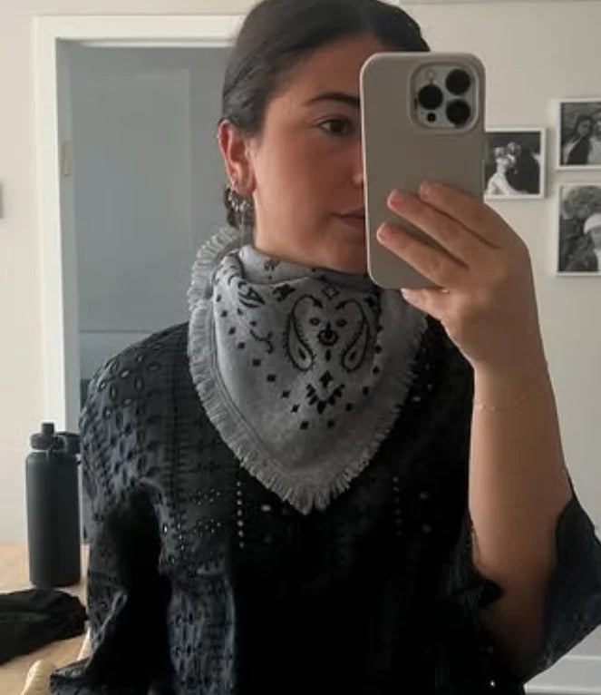 Printed Tassel Scarf for Women – Lightweight Soft Spring Autumn Windproof Shawl Neckwear Casual Fashion Accessory