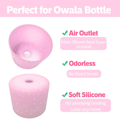 Silicone Water Bottle Boot for Owala - 24oz, 32oz Anti-Slip Protective Sleeve and Bottom Bumper Protector for FreeSip Twist and Flip