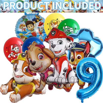 PAW Patrol Birthday Party Supplies Set – Tablecloth, Plates, Cups & Balloons Kids Party Decor for Birthday, Baby Shower & Favors