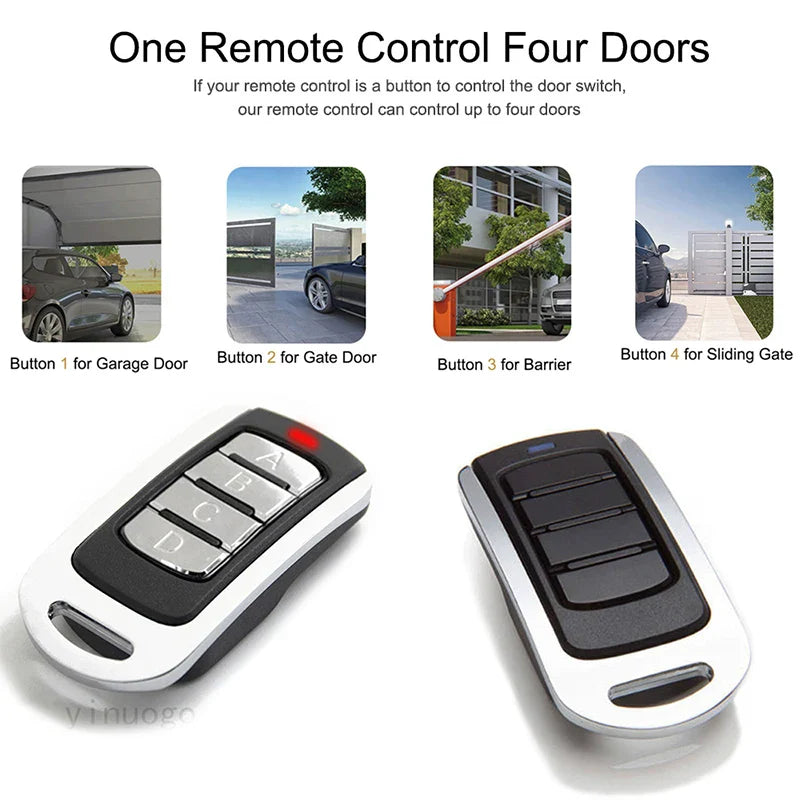 Universal Garage Door Remote Control | 433MHz-868MHz Rolling Code Duplicator | 4-Button Gate & Opener Transmitter
