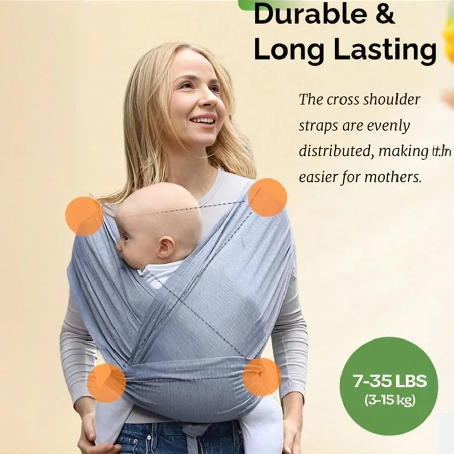 Ergonomic Baby Backpack Carrier - X-Shaped Newborn Sling with Comfortable Outdoor Support Straps