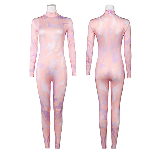 Demon Hunters Rumi Cosplay Costume – Colorful K-Pop Tattoo Jumpsuit, Devil Bodysuit for Anime Role-Play & Halloween Performance