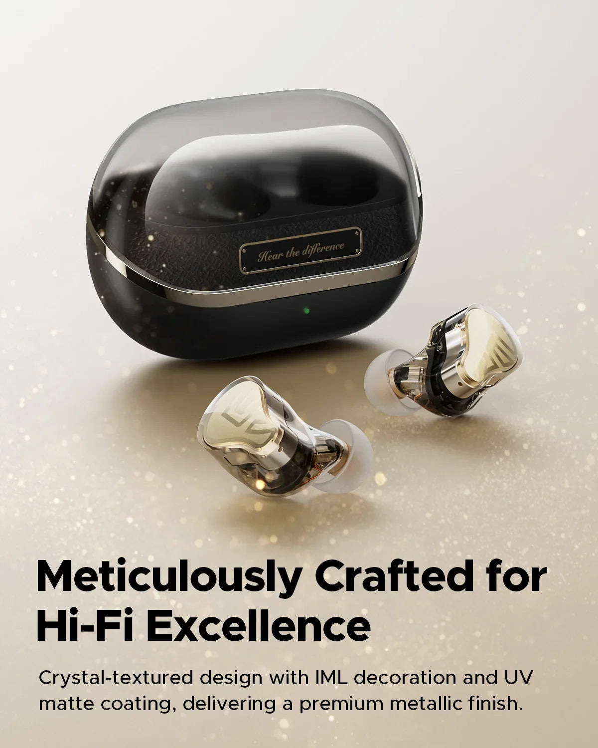 SoundPEATS H3 Hybrid 3-Driver Wireless Earbuds — Bluetooth 5.4, 55dB Adaptive ANC, LDAC & aptX Hi-Res Audio, 6-Mic CVC8