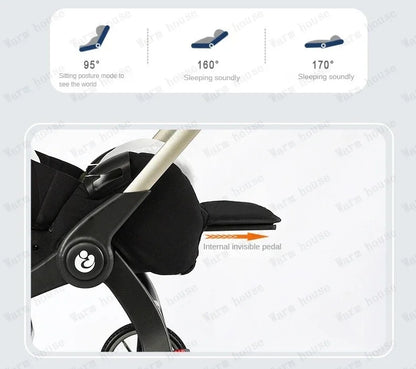 2025 New 4-in-1 Baby Stroller — Luxury Foldable Multifunctional Carriage & Portable Pram