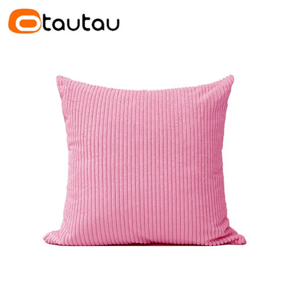 OTAUTAU Cotton Corduroy Cushion Cover – Throw Pillowcase Without Insert, Multiple Sizes 30x50–60x60 cm, KD024