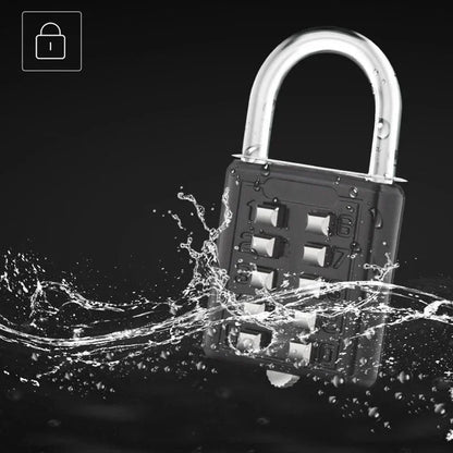 8-Digit Combination Padlock – Waterproof Zinc Alloy Travel Luggage & Outdoor Anti-Theft Smart Lock