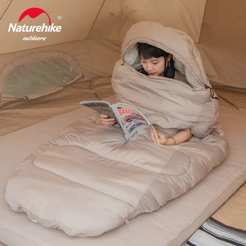 Naturehike PS300 Cotton Sleeping Bag – Wearable Winter Sleeping Bag for Hiking, Camping & Travel