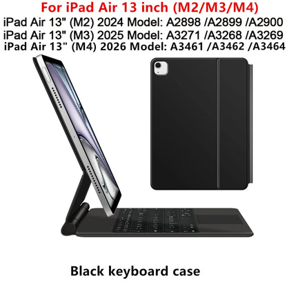 TouchPad Magic Keyboard Case for iPad Air & iPad Pro - Backlit Smart Cover with Trackpad Support for 11/13 Inch Models