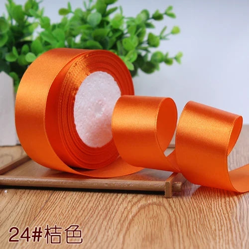 Silk Satin Ribbon Roll - 22M Craft Ribbon for DIY Bows Gift Wrapping Wedding Party Decorations in 6mm to 50mm Sizes