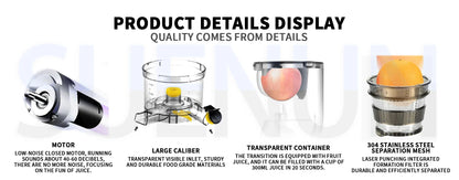 Mini Juicer & Portable Blender — Automatic Orange Squeezer, Soy Milk Maker & Household Smoothie Blender