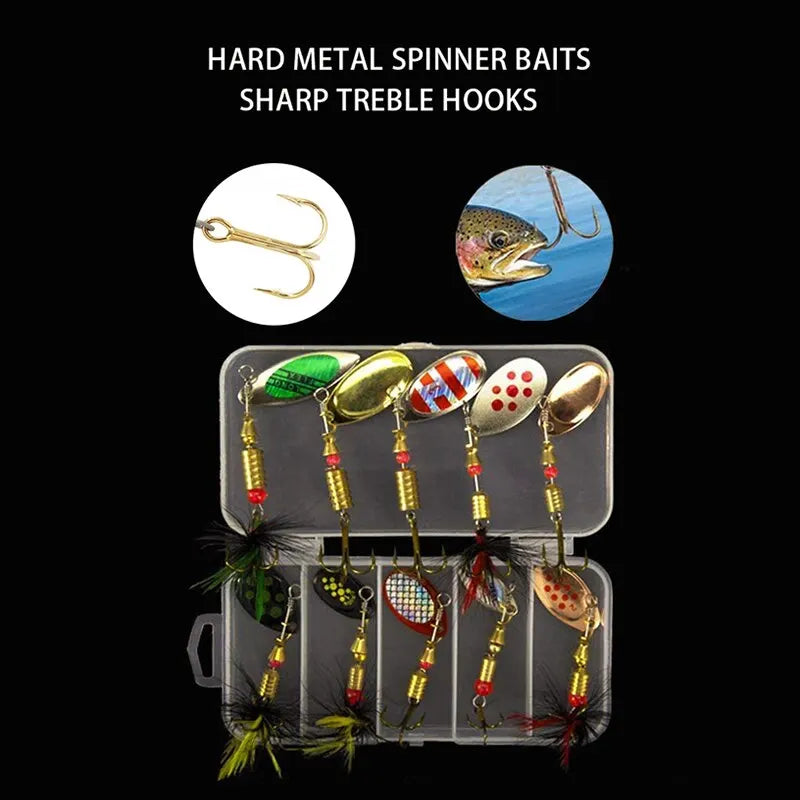 Metal Spoon Spinner Lure 2 to 8g | 3.5g 10pcs/Lot Spoonbait Crankbaits | Fishing Wobblers for Pike Crochet Set Bait Tackles