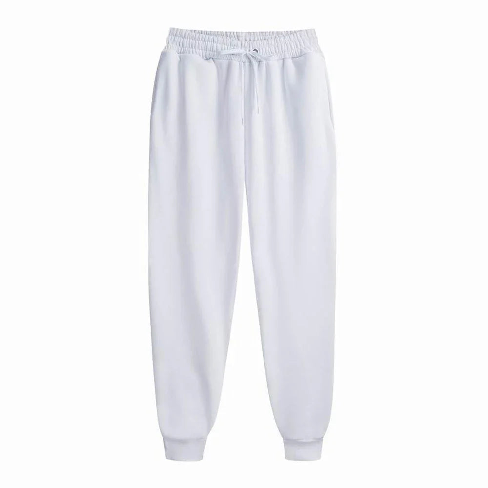 Men's Sweatpants - Spring Autumn Fleece Sport Pants with Drawstring & Pockets, Oversized Casual Trousers