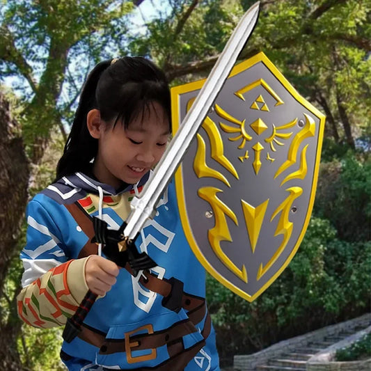 1:1 Breath of the Wild Link Shield – PU Rubber Cosplay Weapon Toy & Halloween Prop