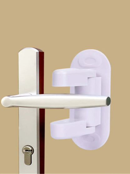 1pc Child Safety Door Handle Fixed Lock - Dynamic Function, Punch-Free Baby Anti-Opening Door Lock