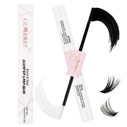GEMERRY 10ml 2-in-1 Lash Bond & Seal Glue — Waterproof Long-Lasting Adhesive for DIY Cluster Eyelash Extensions