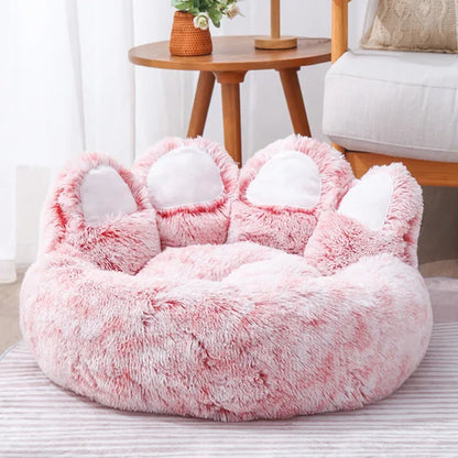 Cute Bear Paw Shape Pet Bed – Soft Fluffy Dog & Cat Sofa Cushion Sleeping Bed for Small, Medium & Large Pets Comfortable Cozy Pet Mattress