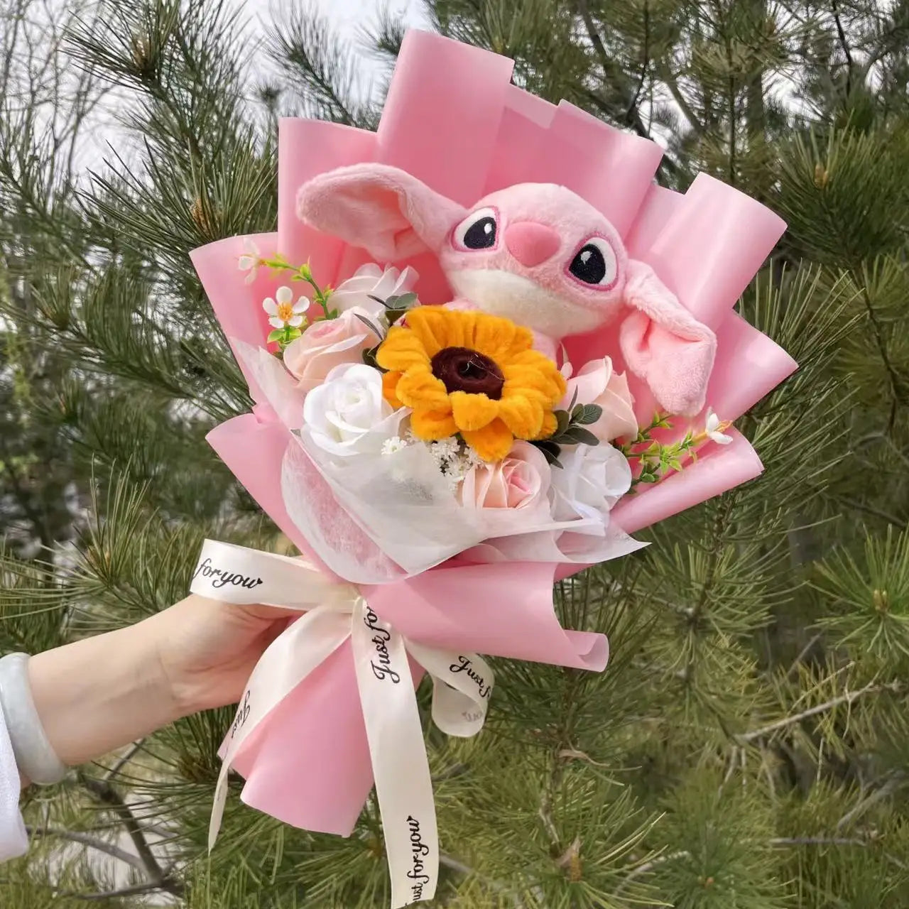 Disney Stitch Plush Bouquet – Super Soft Stuffed Doll Gift for Christmas, Birthday, Valentine & Graduation
