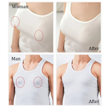 100-Pack Disposable Nipple Stickers: Invisible Non-Woven Chest Patch for Bra-less Support - Breast Pad Pasties Nipple Cover Stickers
