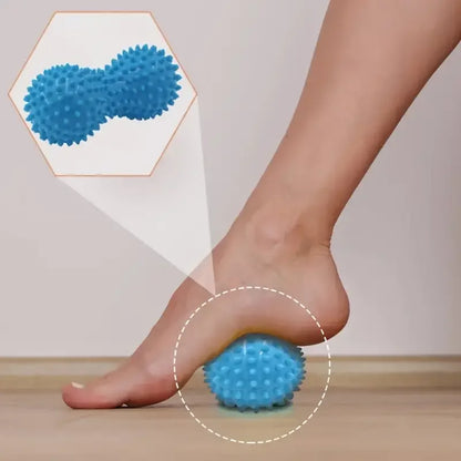 Peanut Massage Spiky Ball for Muscle Pain Relief, Foot Massager & Stress Relief Roller for Plantar Fasciitis