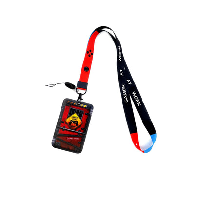 Gamer Card Holder Neck Strap Lanyard – Key, ID & Phone Badge Holder with Cool Hanging Rope