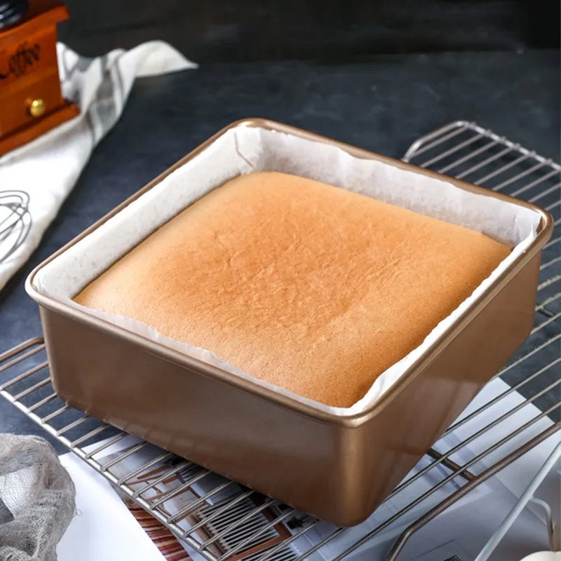 7/8/9 Inch Square Cake Mold – Sponge and Fluffy Cake Pan for Family Baking, Pastries, Cookies, and Chocolate Making