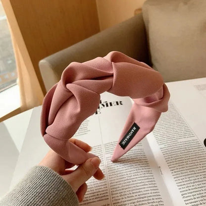 Fashion Flower Hair Hoop Bands for Women & Girls – Solid Color Wide Headbands, Designer Hair Accessories & Headwear