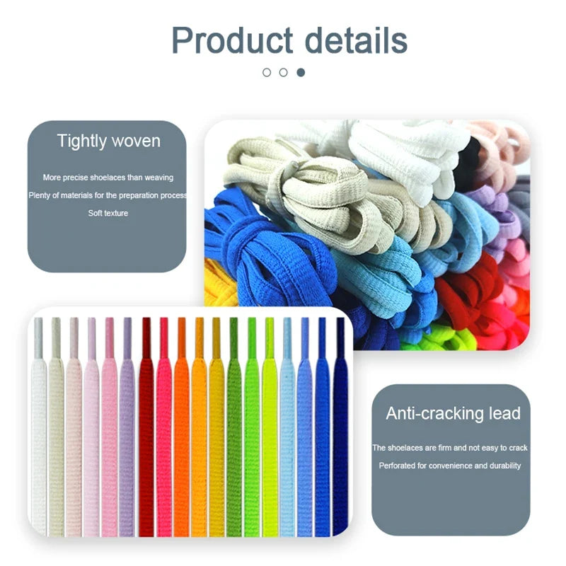 Oval & Semicircle Sneakers Shoe Laces – Classic Woven Round Shoelaces for Adult Unisex Casual & Sports Shoes