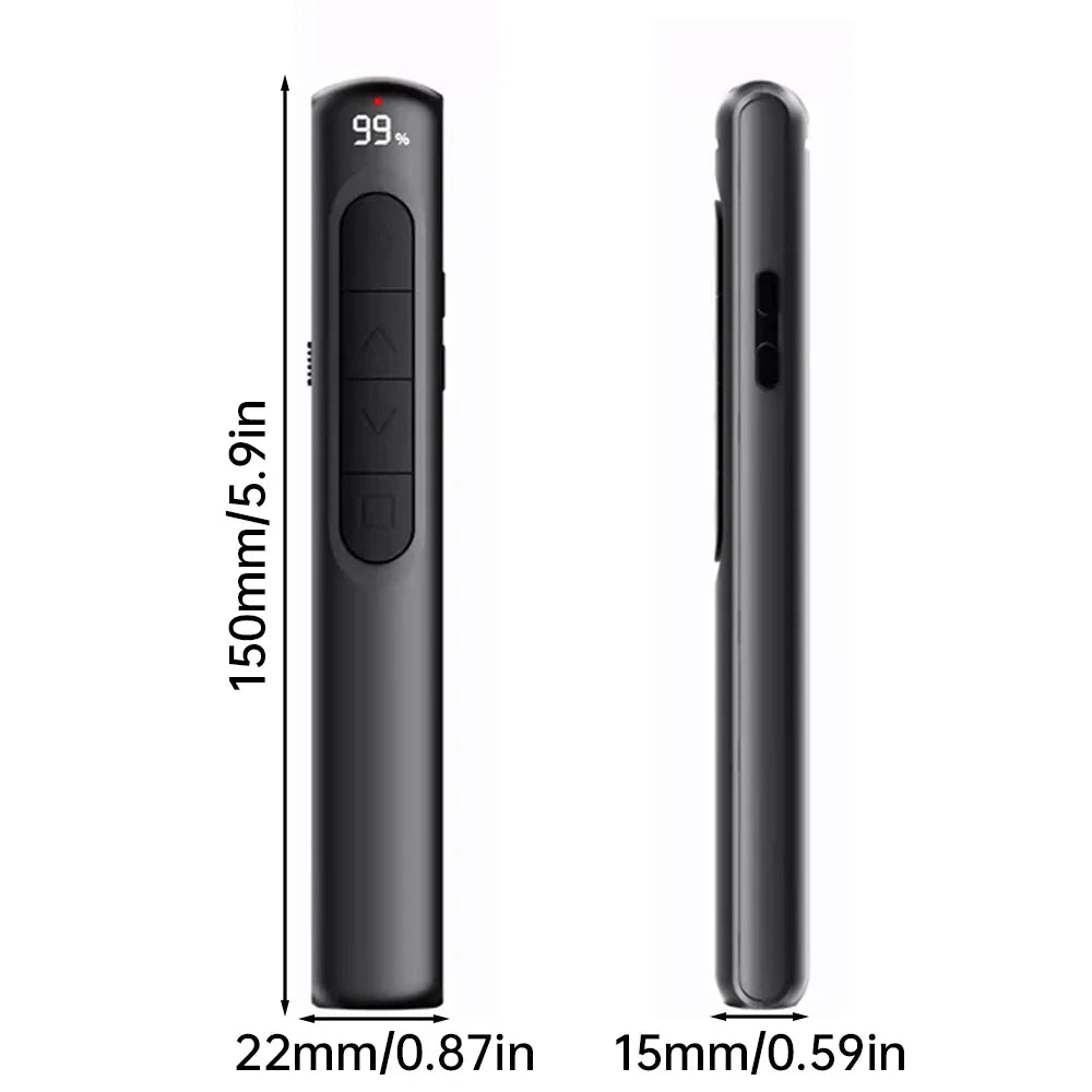 Wireless Remote Control Page Turner – Rechargeable Digital Display Clicker with Volume Controller