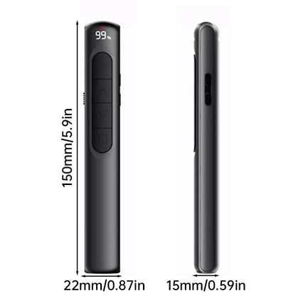 Wireless Remote Control Page Turner – Rechargeable Digital Display Clicker with Volume Controller