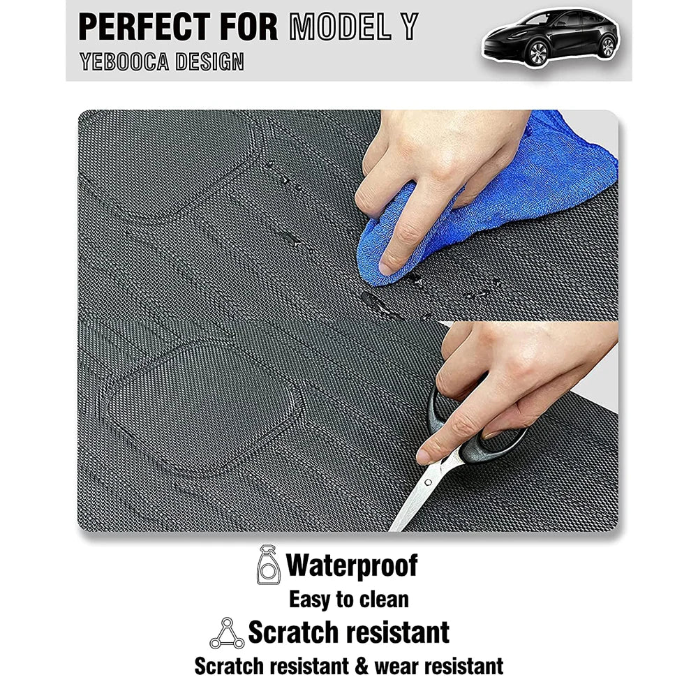 Rear Seat Backrest Protector for Tesla Model Y 2020-2025 – Juniper Trunk Anti-Scratch & Anti-Dirty Mat with Velcro