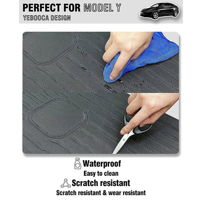 Rear Seat Backrest Protector for Tesla Model Y 2020-2025 – Juniper Trunk Anti-Scratch & Anti-Dirty Mat with Velcro
